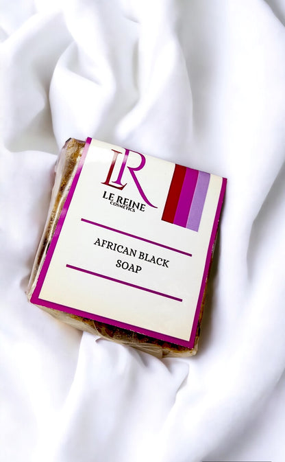 African-black-soap-le reine cosmetics-hyperpigmentation and acne solution-dry and oily skin-acne scars-skin whitening- shea butter-cocoa-palm oil